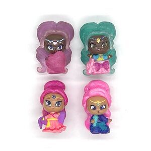 Shimmer & Shine Teenie Genies Mini Figure Dolls LOT of 4 Nickelodeon Toy RARE